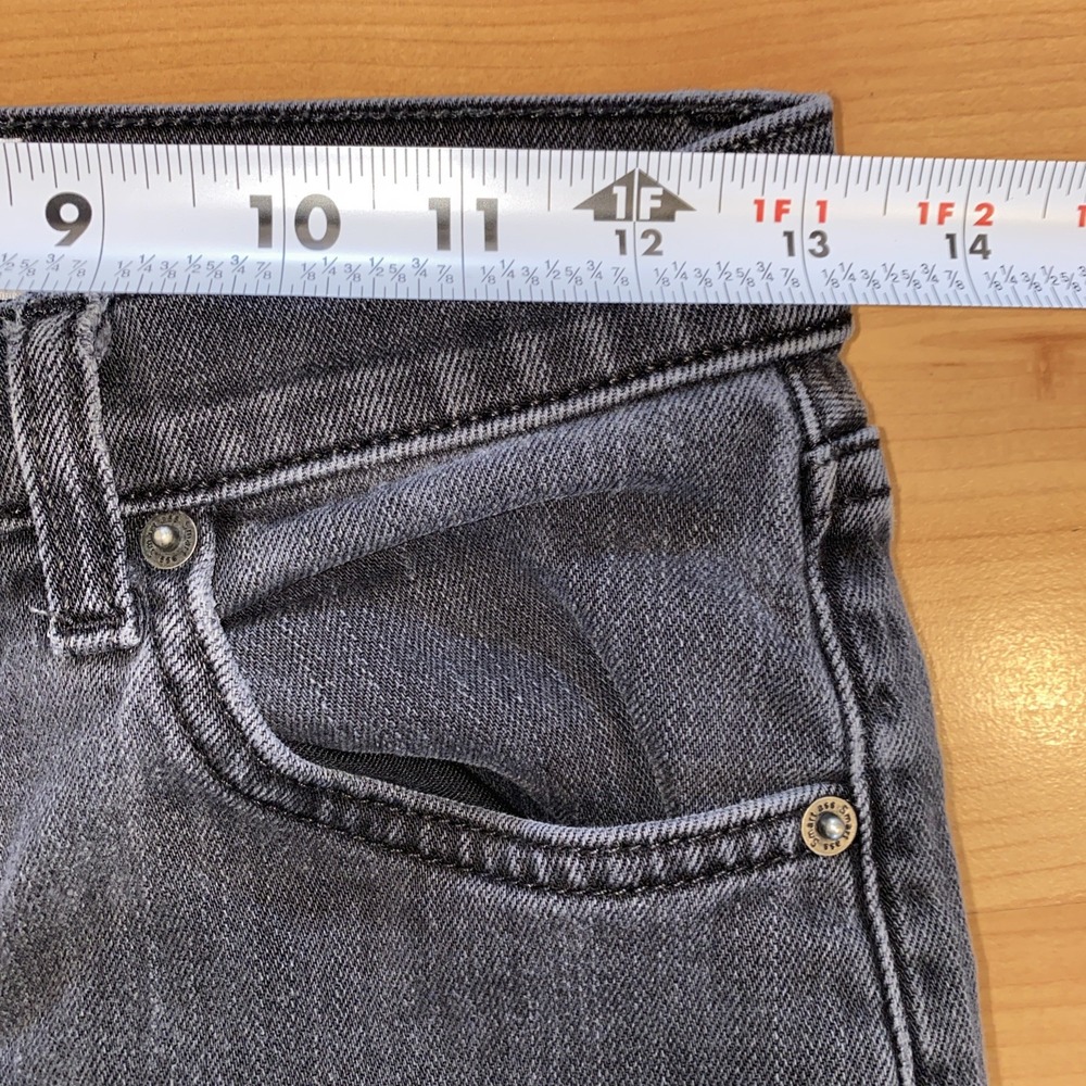 Reformation Jeans Serena High Rise Skinny Crop‎ Black Wash Denim Size 26 - Picture 4 of 10